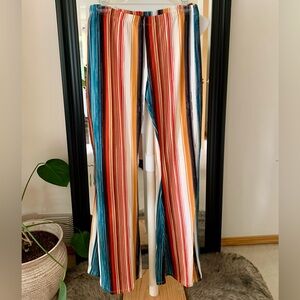 Boho Striped Wide Leg Pants